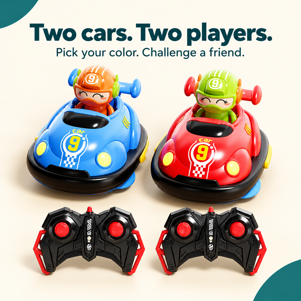 Two cars and two controllers for two-player play