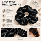 Daylivo mulberry silk scrunchies detail-1