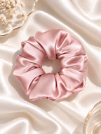Dusty Rose mulberry silk scrunchie