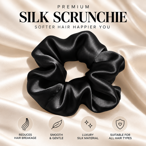 Daylivo mulberry silk scrunchies main